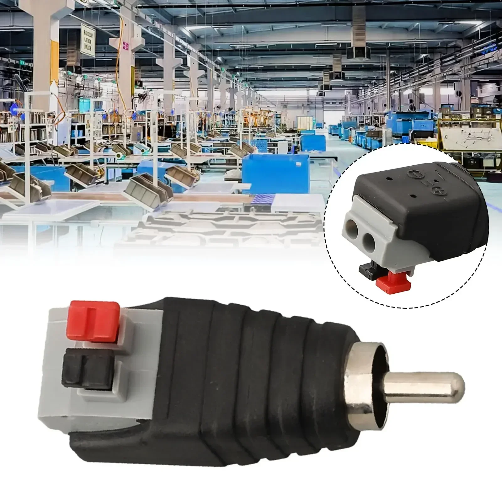 RCA Connector Speaker Wire A/V Cable To Audio Male Female RCA Connector Adapter Press Plug 200W Male Female Connector Singal