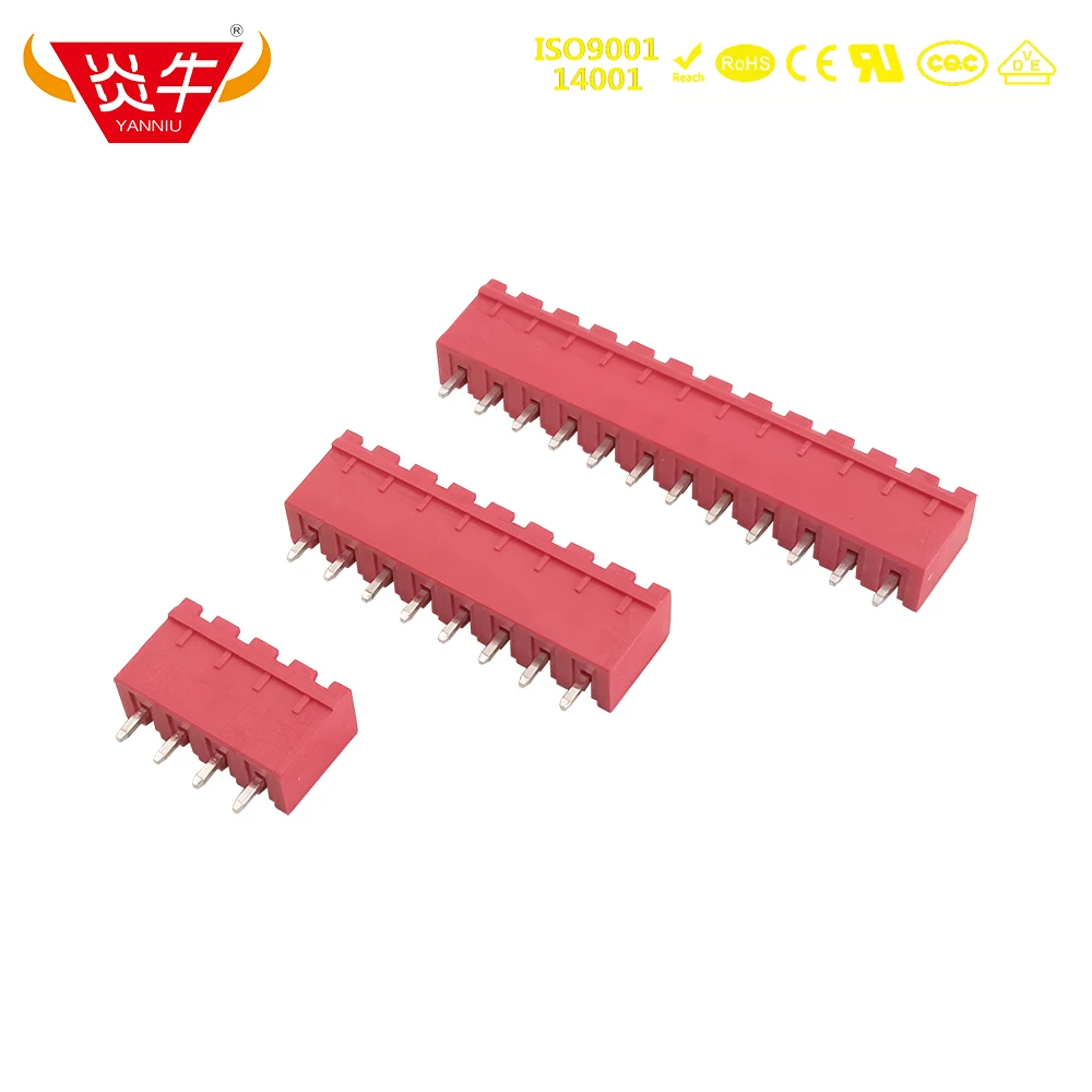 50Pcs Red KF2EDGVC 5.08 2P ~ 12P PCB CONNECTOR PLUG-IN TEMINAL BLOCK 2EDGVC 5.08mm 2PIN ~ 12PIN MSTBVA 2,5 G PHOENIX CONTACT