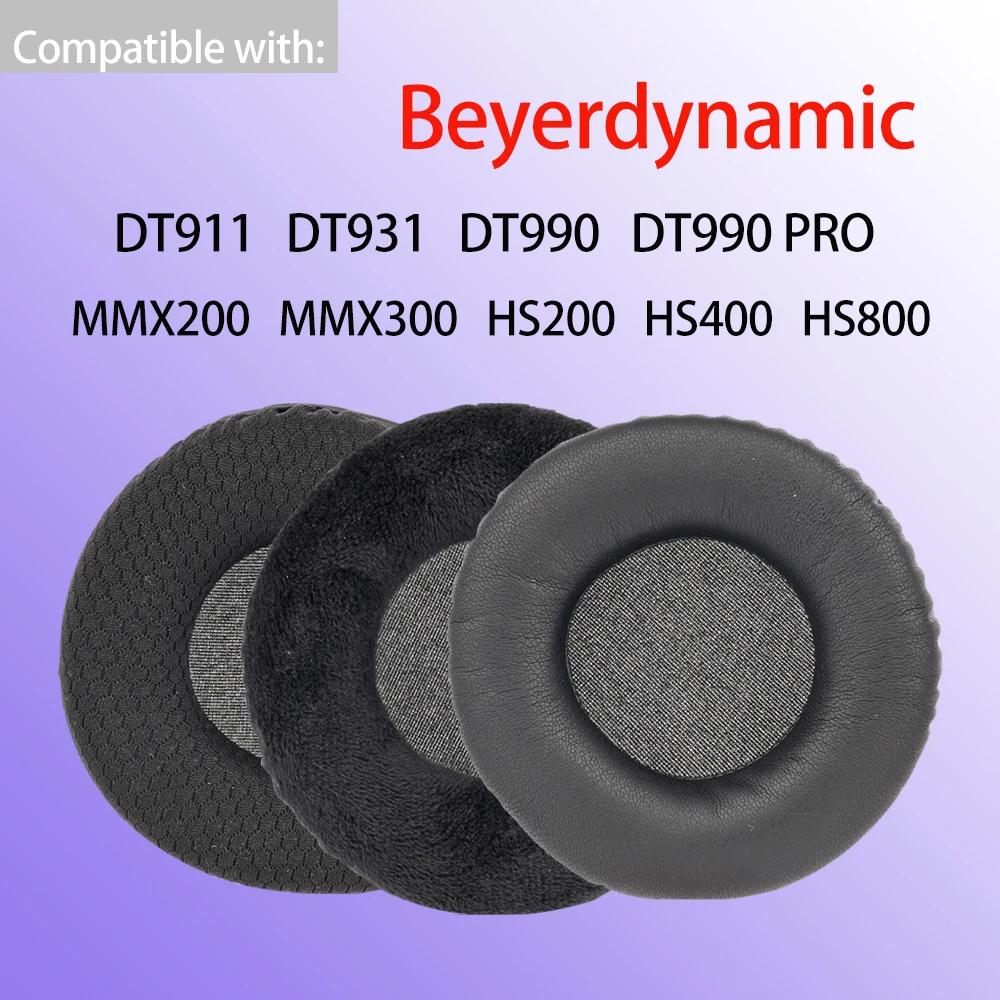DT990 PRO แผ่นรองหูฟังสําหรับ Beyerdynamic DT911 DT931 หูฟัง MMX200 MMX300 โฟมหูฟังเปลี่ยน HS200 HS400 HS800 แผ่น