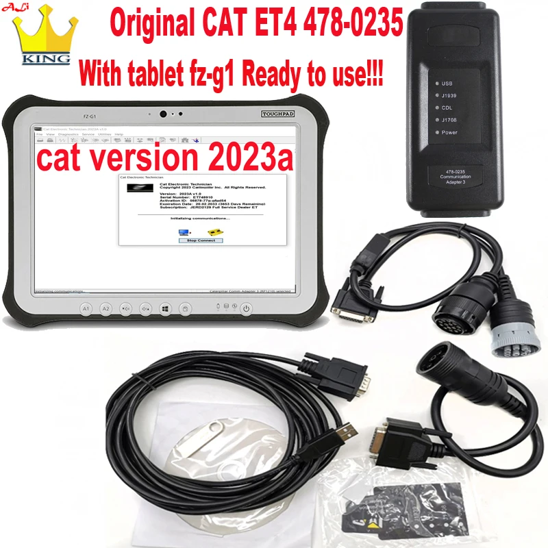 

CAT ET 4 Adapter 478-0235 CAT4 Communication Connection ET4 with FZ G1 Heavy Duty caterpillar Scanner Excavator Diagnostic tools