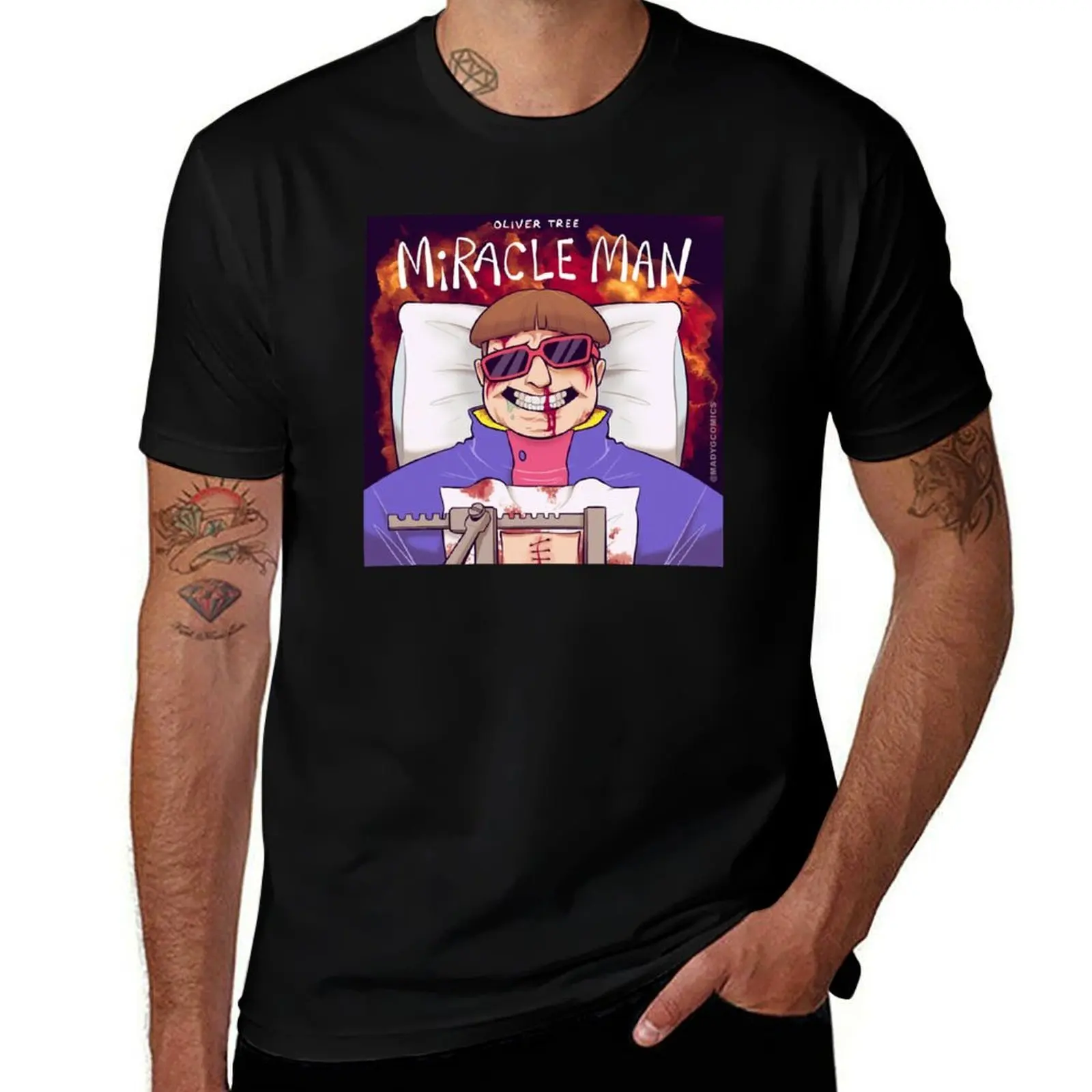 Miracle Man T-Shirt Basic Plain Short Sleeve Crew Neck Tee