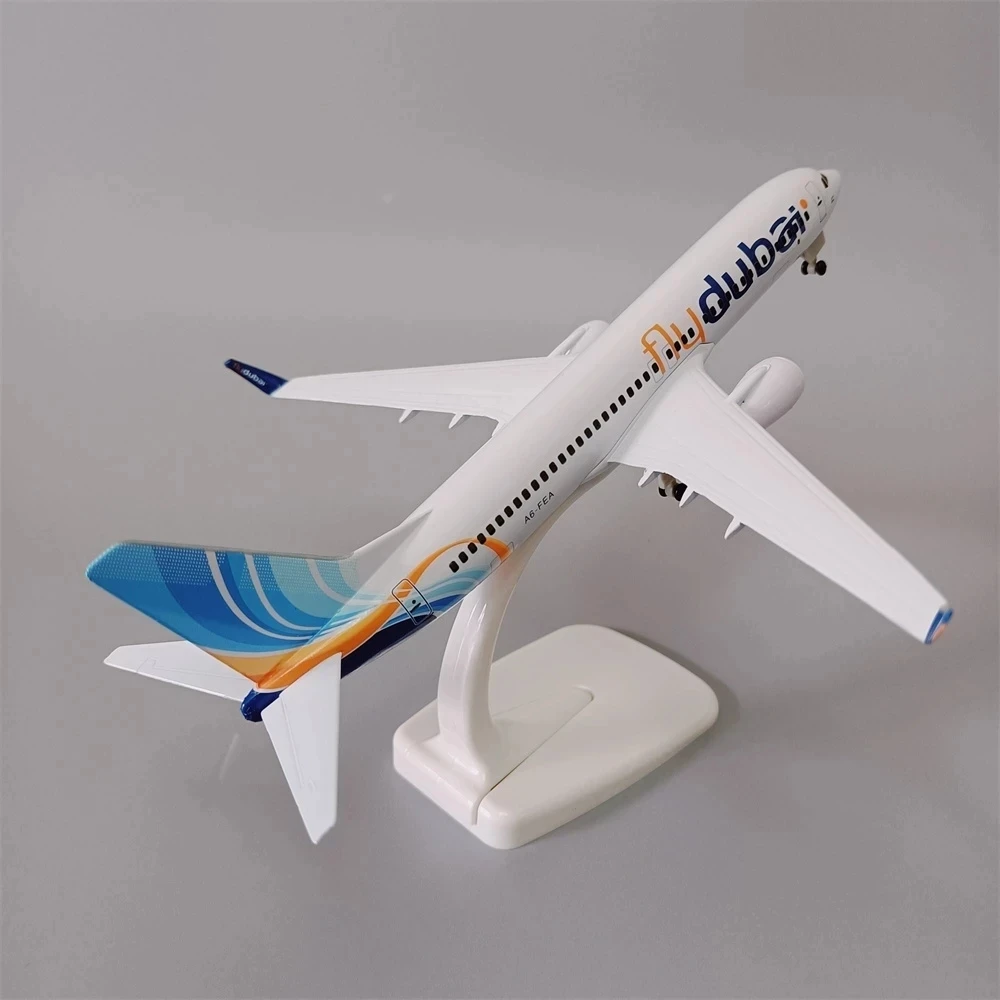 20cm Alloy Metal Air Fly Dubai Airlines B737 Diecast Airplane Model Dubai Boeing 737-800 Airways Plane Model Aircraft w Wheels