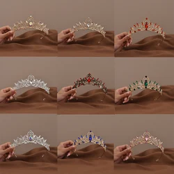 Baroque Crystal Tiaras And Crowns For Women Bride Rhinestone Prom Diadem Headband Bridal Wedding Hair Accessories Jewelry