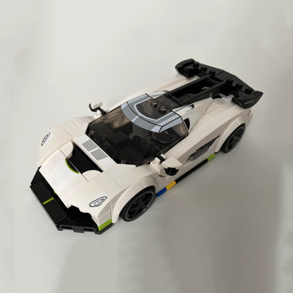 339 STKS MOC Jesko supercar garage Bouwstenen sportwagen Assemblage model Met stickers speelgoed baksteen Kinderen verjaardagscadeau 76900