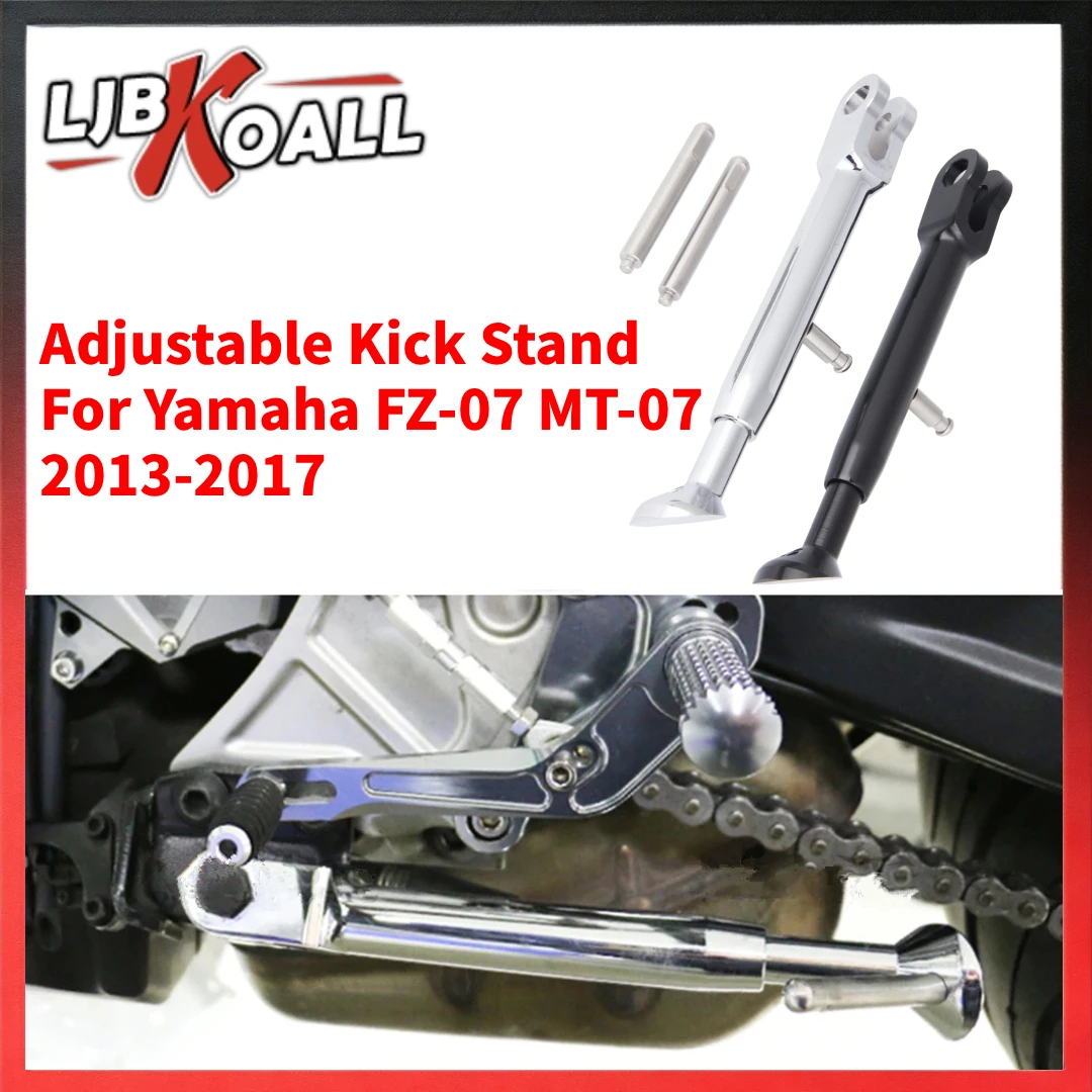 

For Yamaha FZ-07 MT07 2013-2017 Motorcycle Adjustable Kickstand Foot Side Stand Support 2015 2016 MT 07 FZ07 Accessories