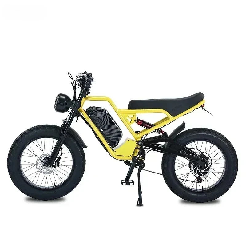 Ebike AKEZ 1500W 48V 18AH Electric Bicycle Full Suspension Removable Battery Fat Tire Hydraulic Brake Adult Electric Bicycle