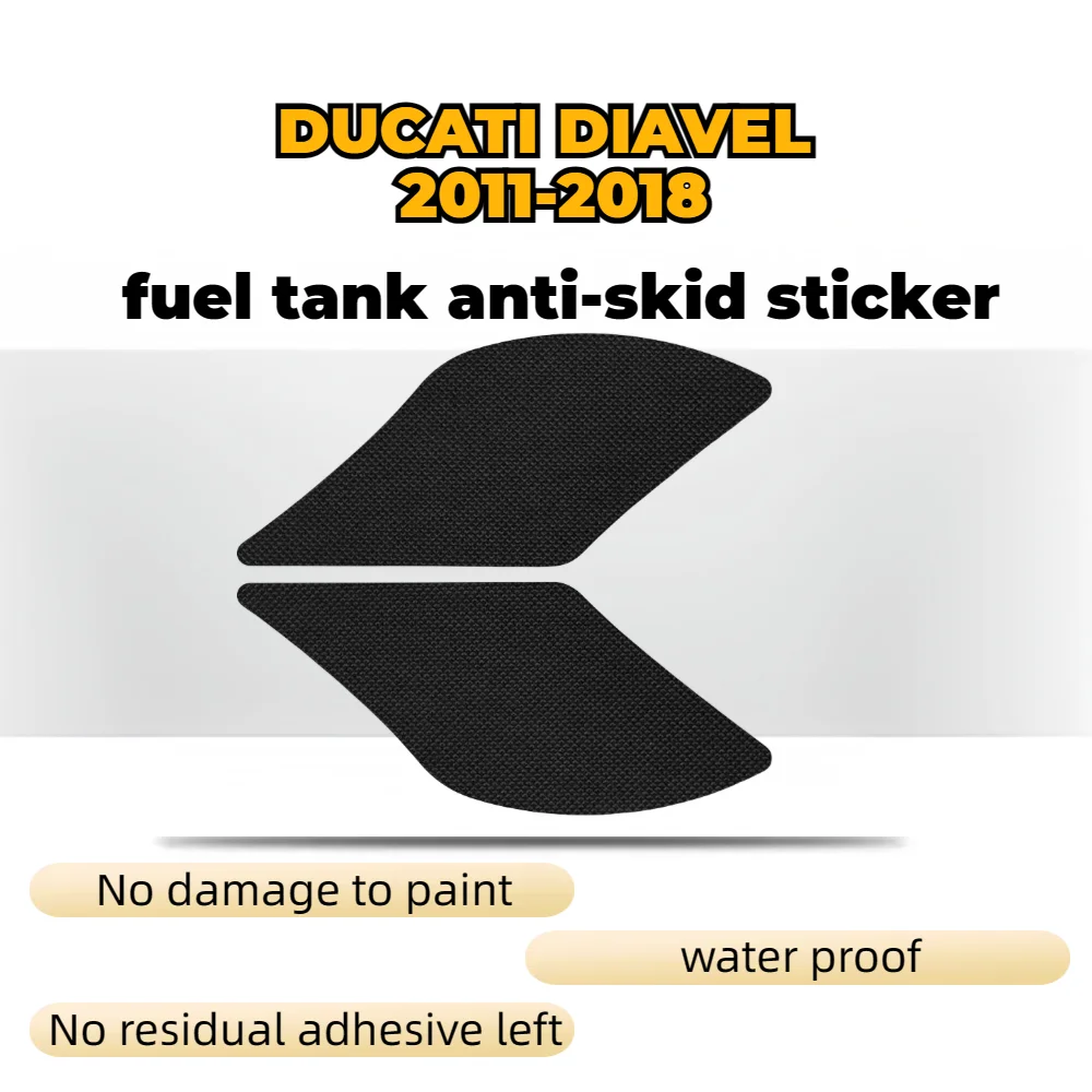 For DUCATI DIAVEL 2011-2018 Anti slip fuel tank pad Side Knee Grip Decal Protector Sticker Pad Motorcycle Stickers