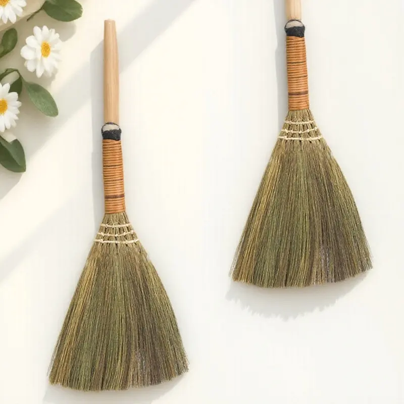 

2Pcs Sustainable Wood Desktop Cleaning Broom Portable Mini Broom for Office Desk Table Keyboard Cleaning Supplies