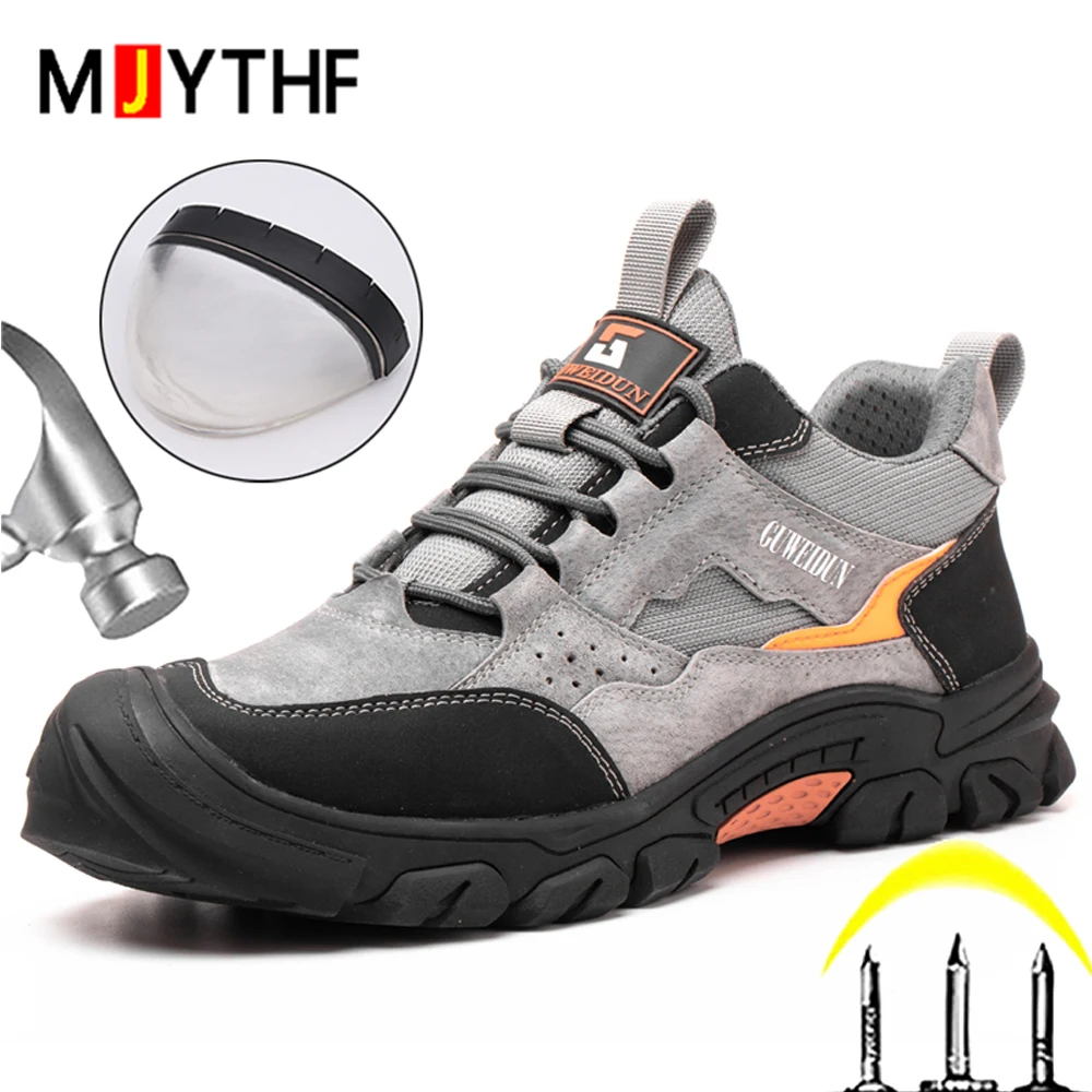 Men's Anti Smashing Anti Stabbing Safety Shoes Wear-resistant Construction Site Work Shoes Wear Resistant Indestructible Shoes