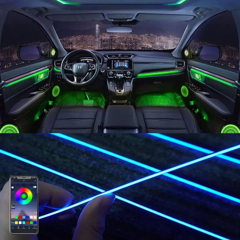 RGB interior decorative lights, Civic ambient lighting, LED ambient lighting, remote/app control
