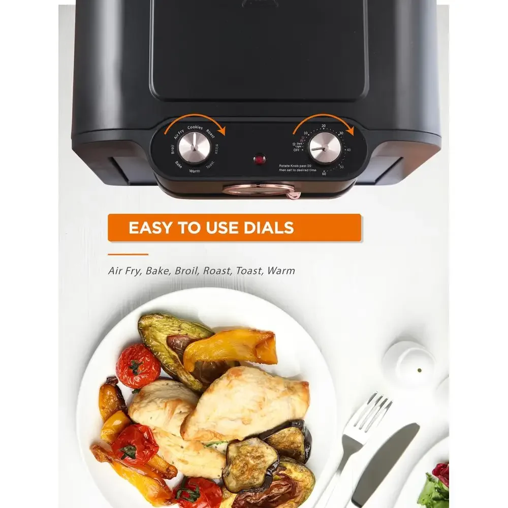 17QT Multifunctional Air Fryer Oven Rotisserie Bake Broil Toast Warm Efficient Kitchen Appliance 1500W