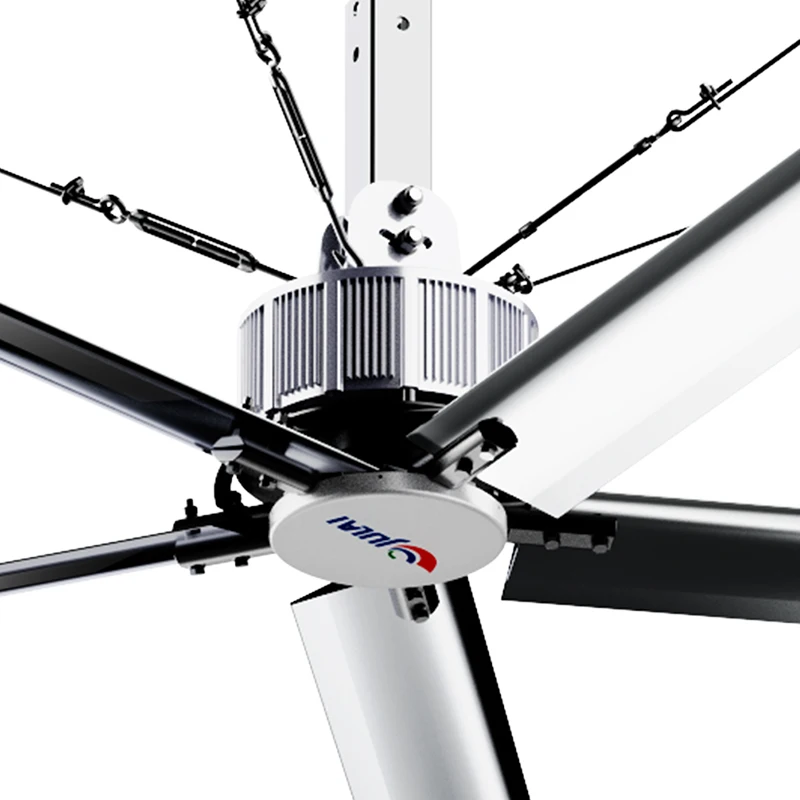 24ft 7.3m Big HVLS Fans For Churches Permanent Magnet Large Hvls Fans Industrial Warehouse Fan