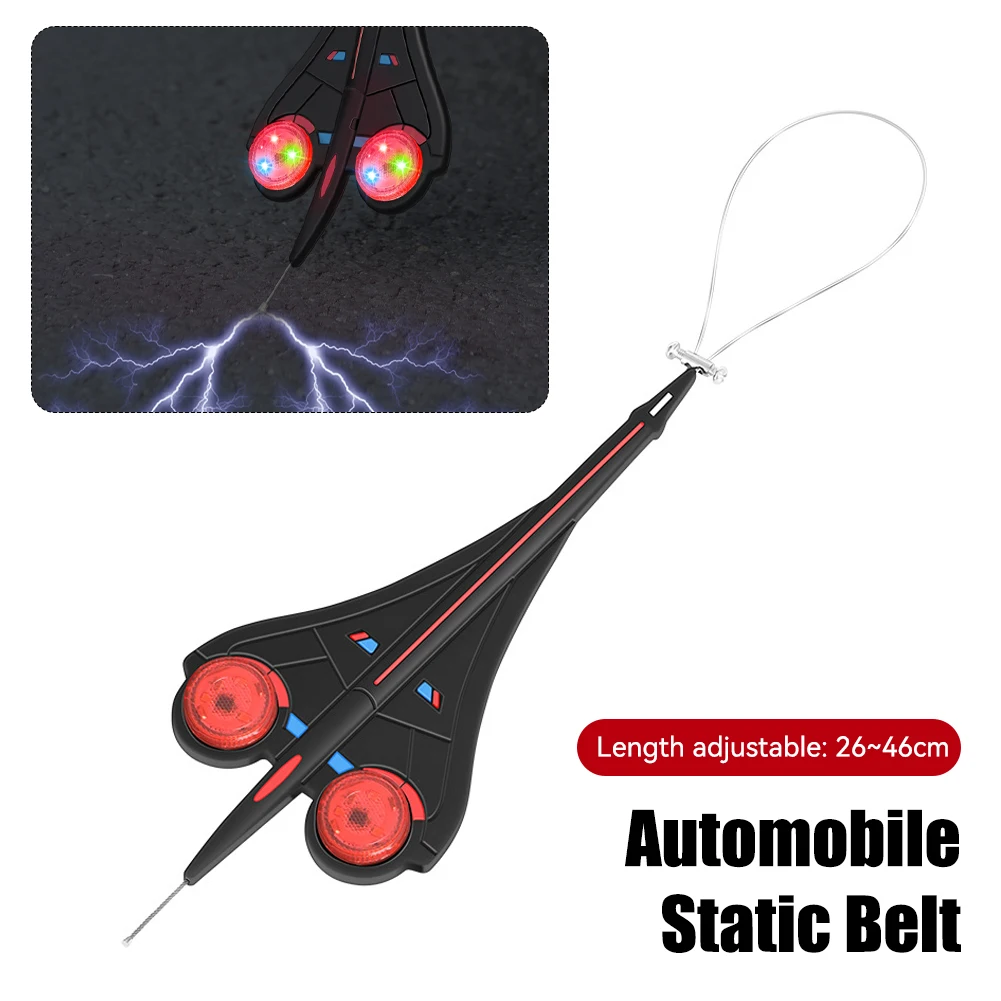 Car Anti Static Strip Anti Static with LED Electrostatic Earth Belt Length Adjustment Auto Grounding Strip