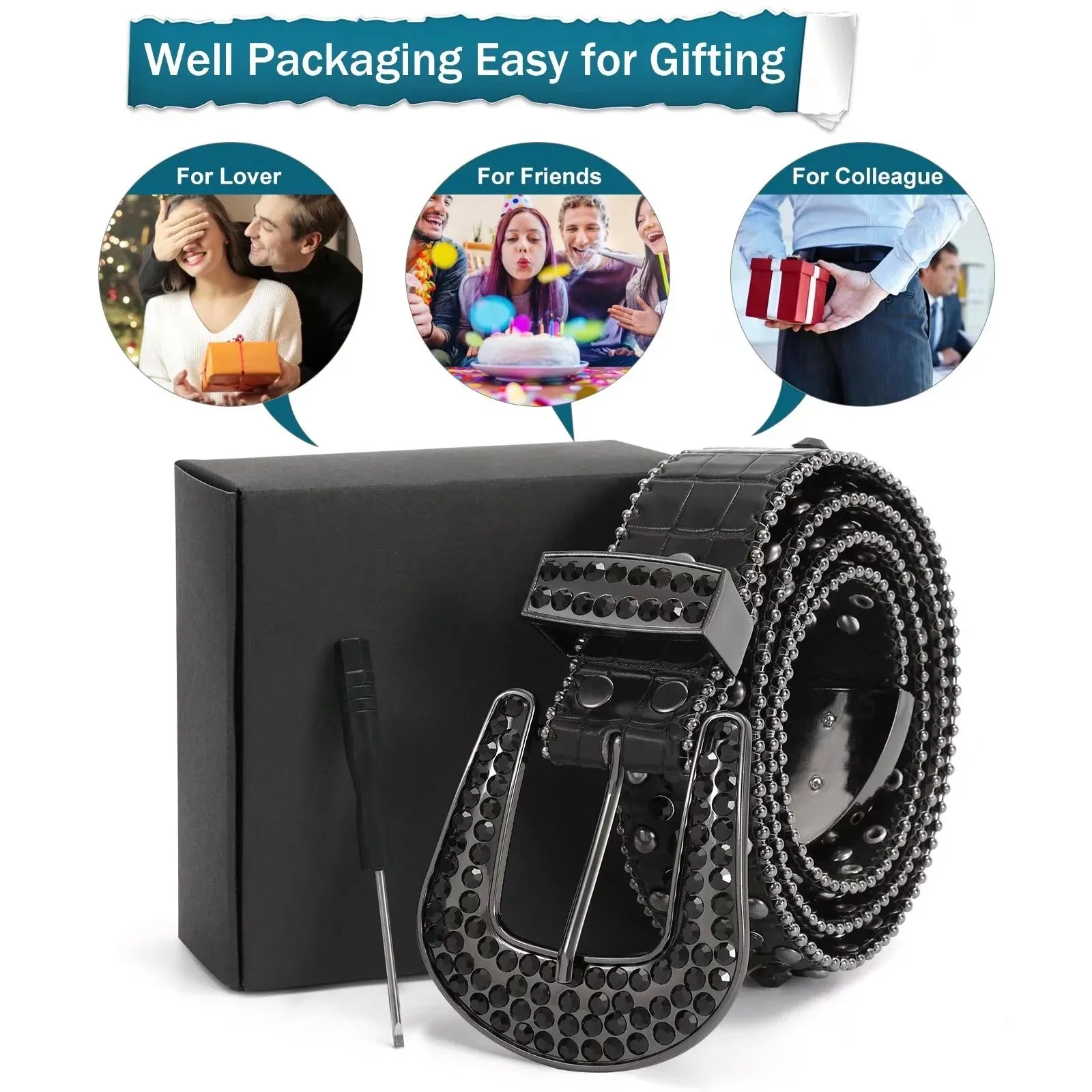 المرأة حجر الراين حزام غربي للجينز بلينغ رصع الجلود راعية البقر أحزمة رعاة البقر BB حزام الماس الخصر