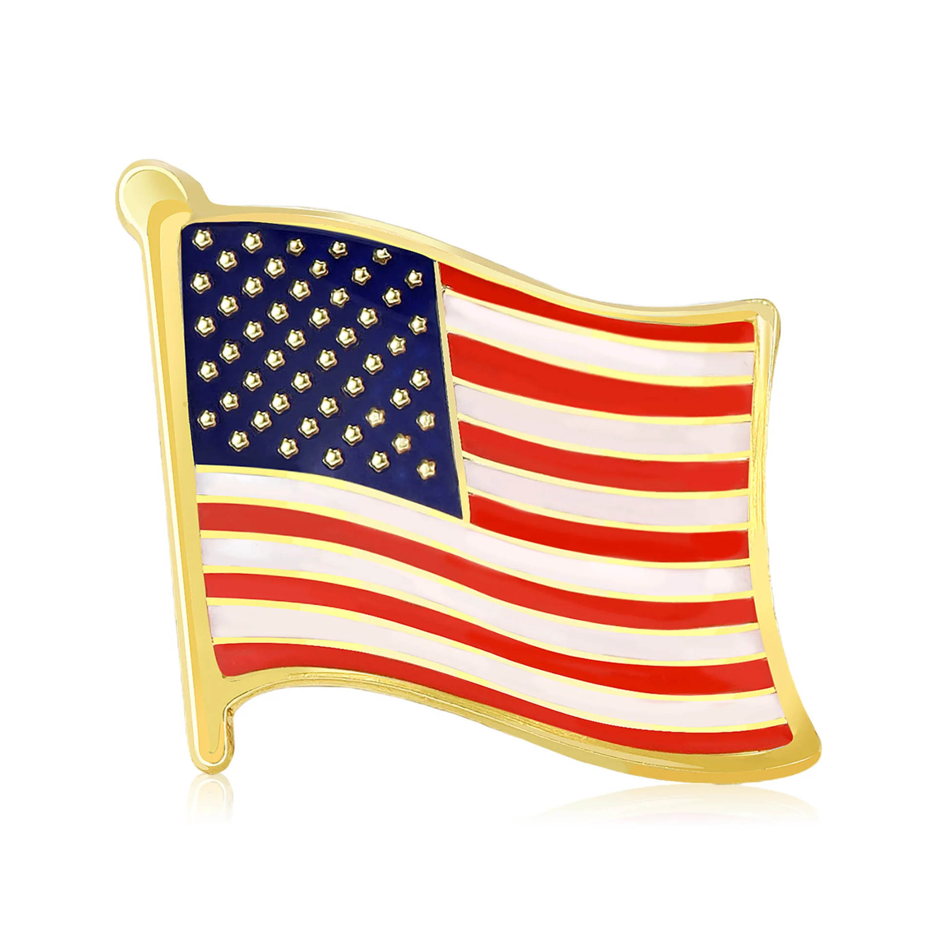 

Creative American Flag Oil Drip Brooch, Unisex Lapel Pin Cufflinks, Banquet And Party Party Daily Jewelry Accessories