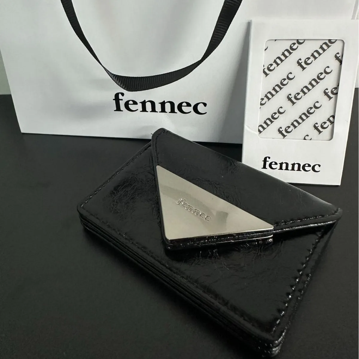 Fennec Korea New Four-Panel Card Holder Triangle Flip-Cover ID Card Case Classic Coin Pocket Multi-Color Wallet