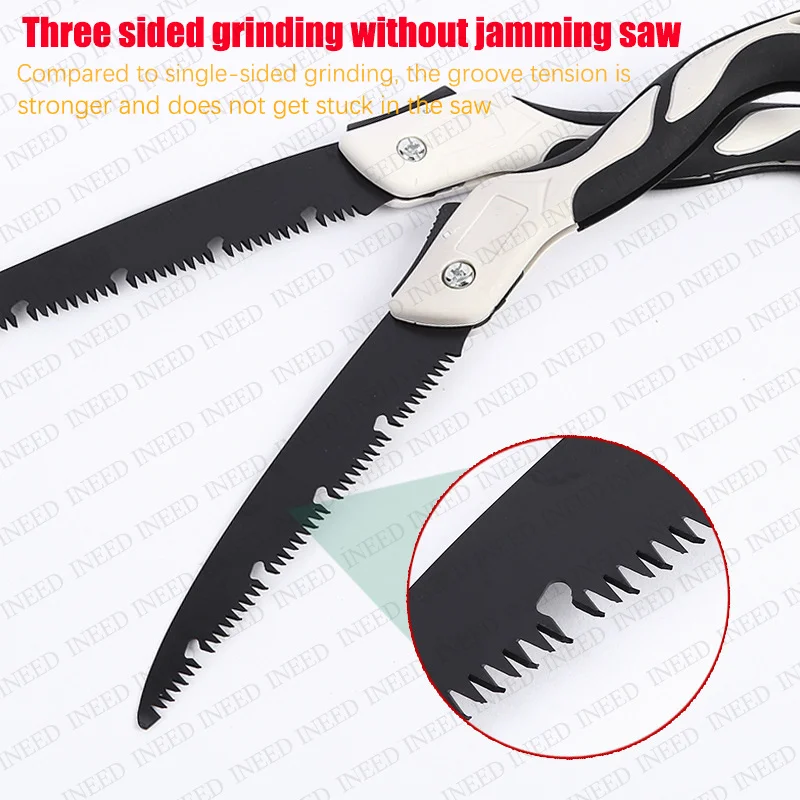 1PCS multifunctional folding hand saw, outdoor logging saw, woodworking handheld folding portable gardening tool saw