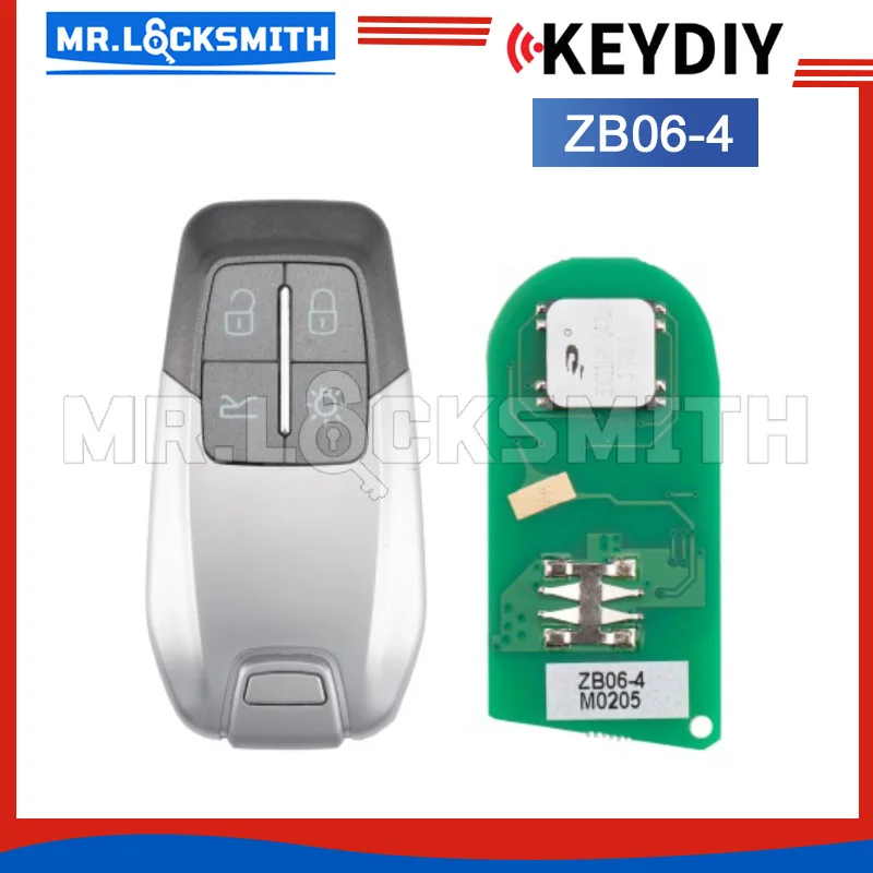 MRLOCKSMITH KEYDIY ZB Series ZB06 Universal KD Smart Key 4 Buttons Car Remote Key for Ferrari Style Key Programmer