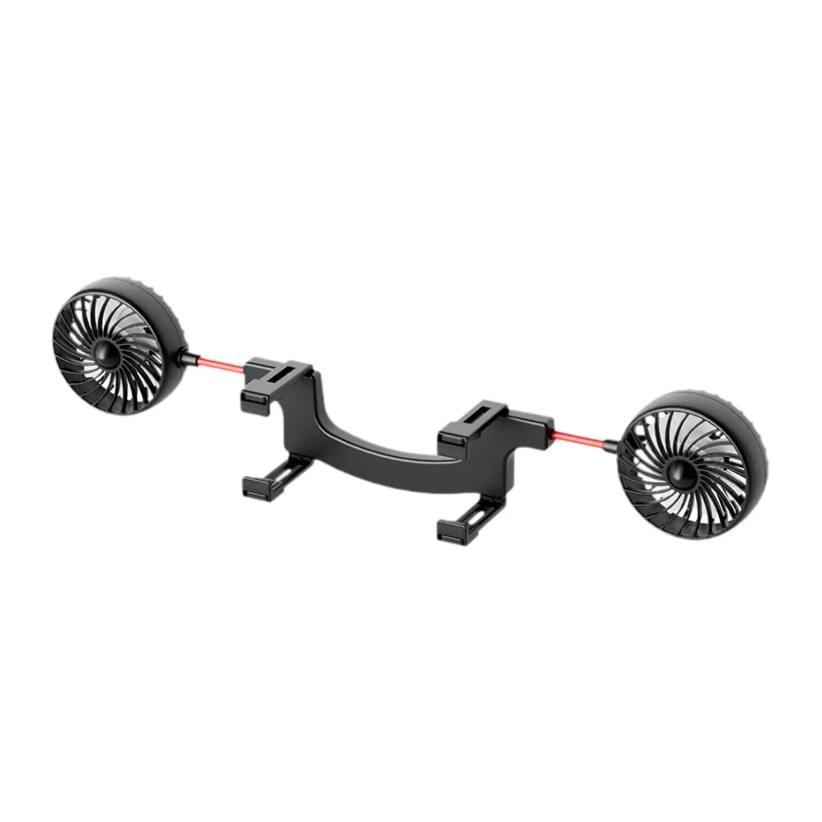 12V 24V Car Cooling Fan Double Head 3 Adjustable Speeds Quiet Portable Vehicles