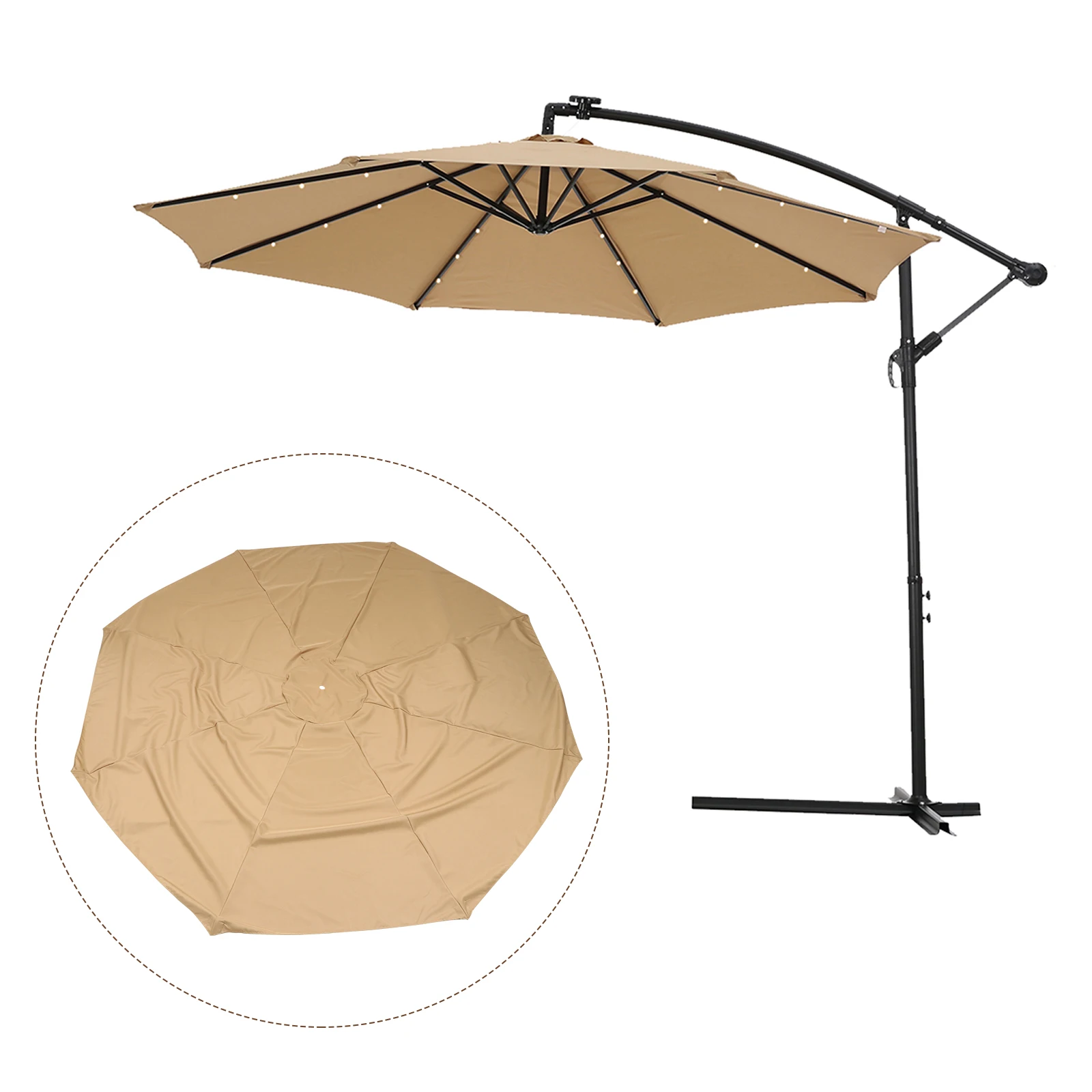 

1pc Premium Polyester Outdoor Garden Sunshade Cover for 8-Bone Umbrella Stand Courtyards Beaches Swimming Pool Patio Parasol