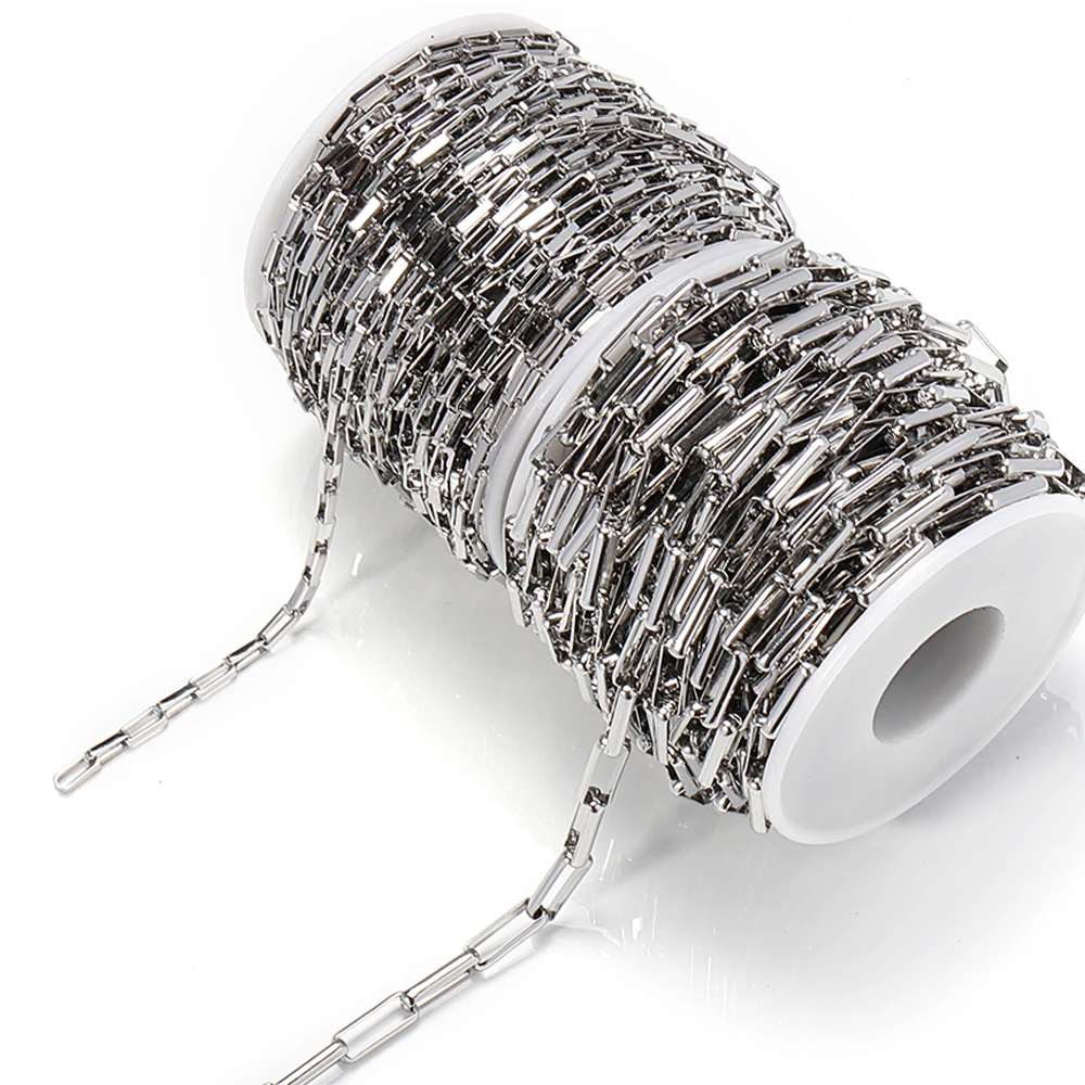 1meter Stainless Steel Chains Big Thick Link Chain for Bracelet  Necklace Jewelry Making DIY Accessories Silver Color