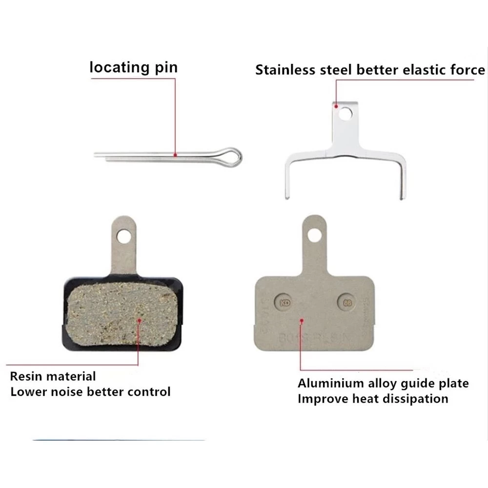 1/2 Pairs B01S Resin Pad Bicycle Disc Brake Pads For SHIMANO MT200 M355 M395 M396 M416 M445 M446 M447 M465 M475 M485 M495 M525