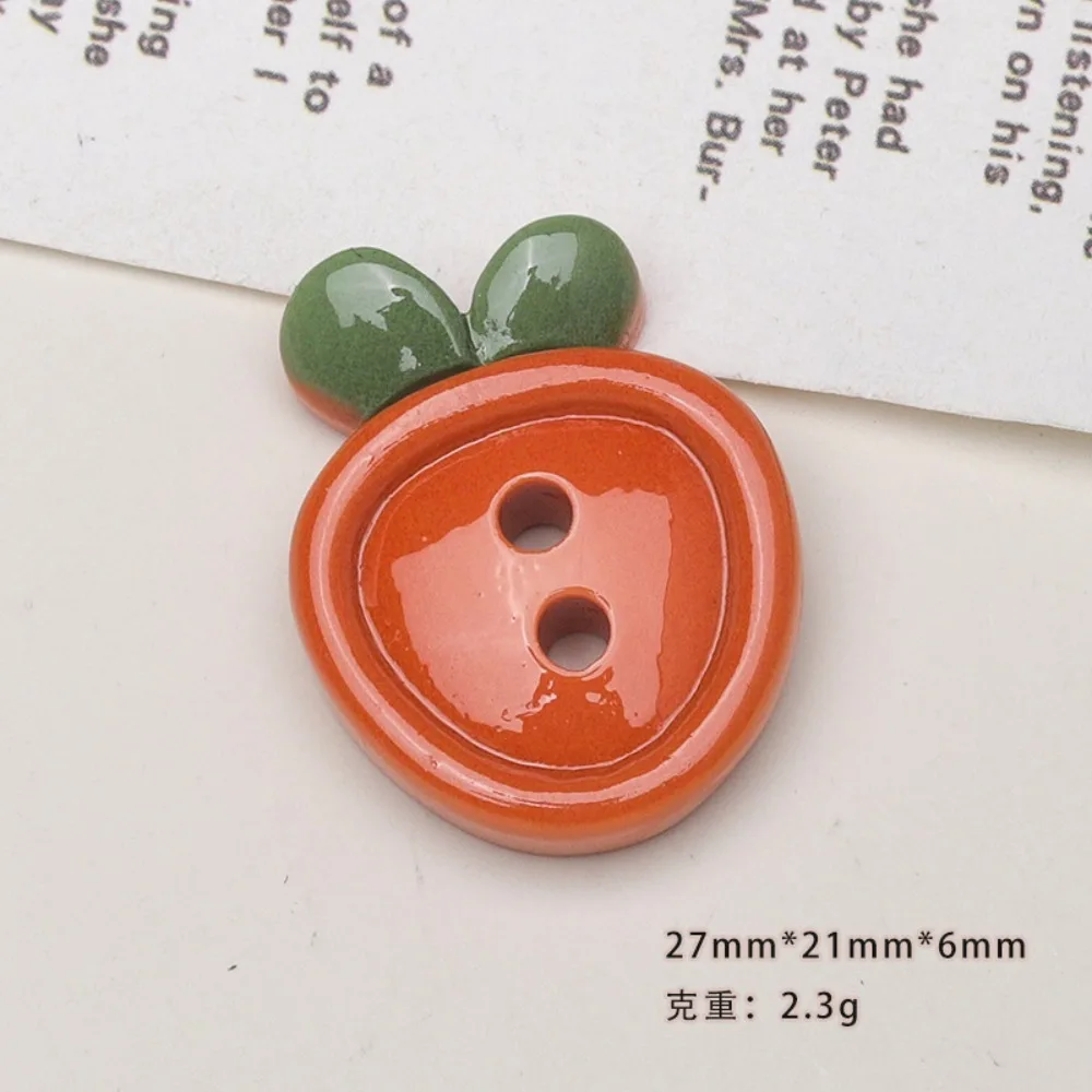 10pcs Cute Cartoon Kawaii Animal Fruit Button Flat Back Resin DIY Scrapbooking Cabochons Decoration Accessories