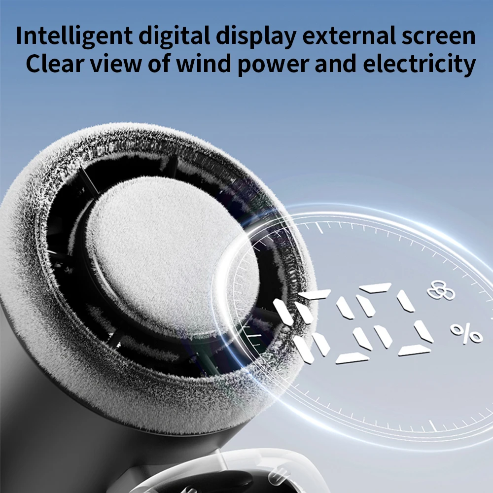 Handheld, hoge snelheid, duurzame koeling, opvouwbare ventilator, 100-snelheden, traploos verstelbare ventilator, draagbare hangende nekventilator voor buiten