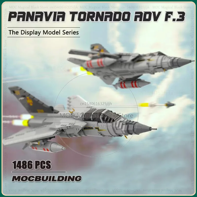 Military Fighter MOC Building Blocks Aircraft Model 1/35 Scale ADV F.3 DIY Assembly Technology Bricks Display Toys Science Gifts