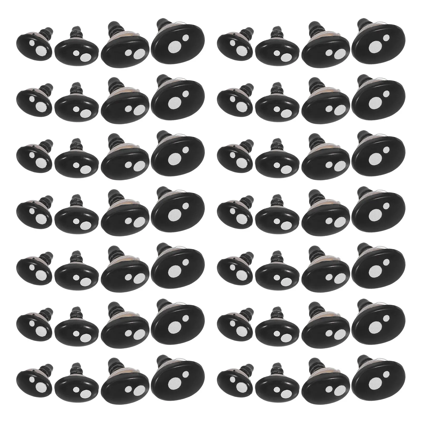 

1Set Black Oval Plastic Safety Eyes and with Washers for DIY Stuffed Animals Bears Crochet Crafts Stuffed Animal Nose