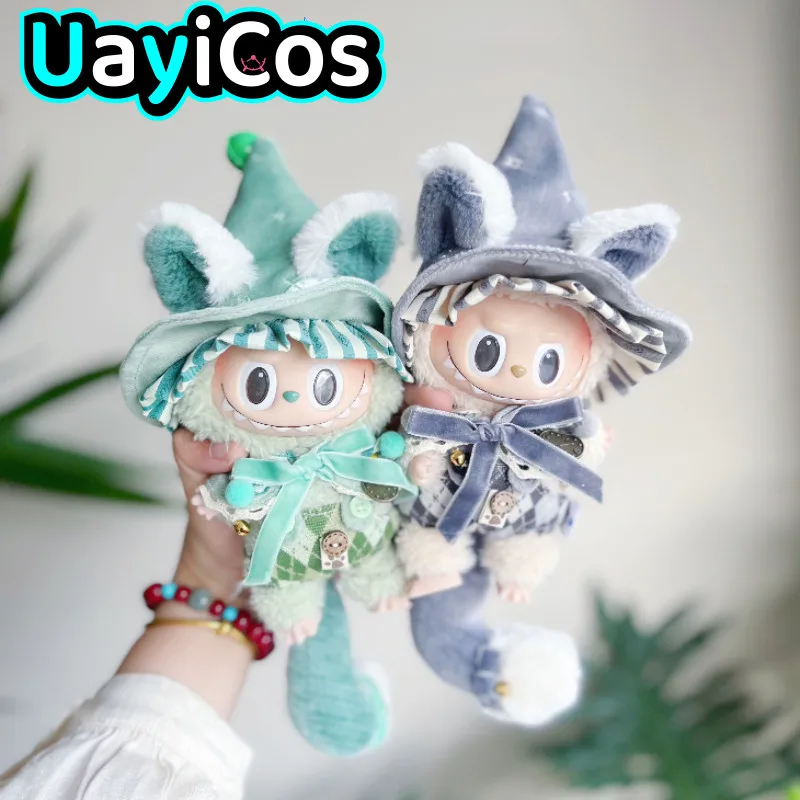 10cm Doll Clothes Cat Rabbit Hat Magic Castle Sweet Costume Suit Elf Stuffed Plushies Plush Doll Accessories Anime Toy  Kids Gif