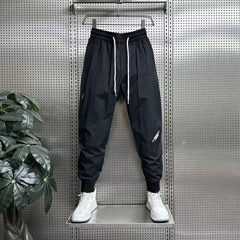 AutumnTrendy Men's Air Conditioner Pants Quick Dry Trendy Youth High Level Versatile Casual Cropped Pants For Young Men