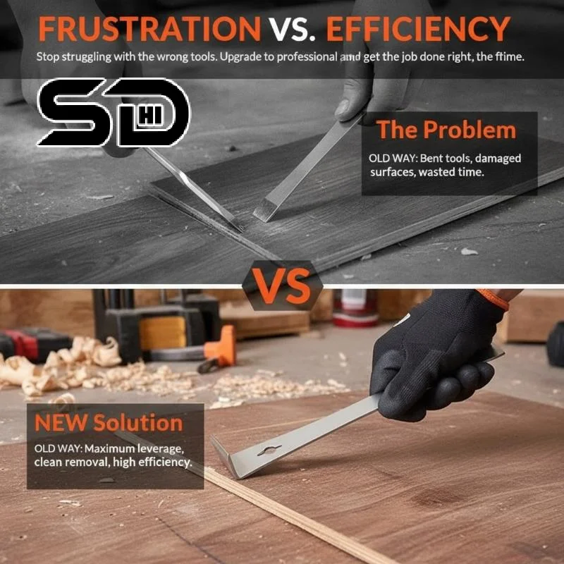 Stainless Steel Pry Bar And Scraper Tool Heavy Duty Multi-Purpose For Demolition Woodworking Painting Prep DIY Hand Tool