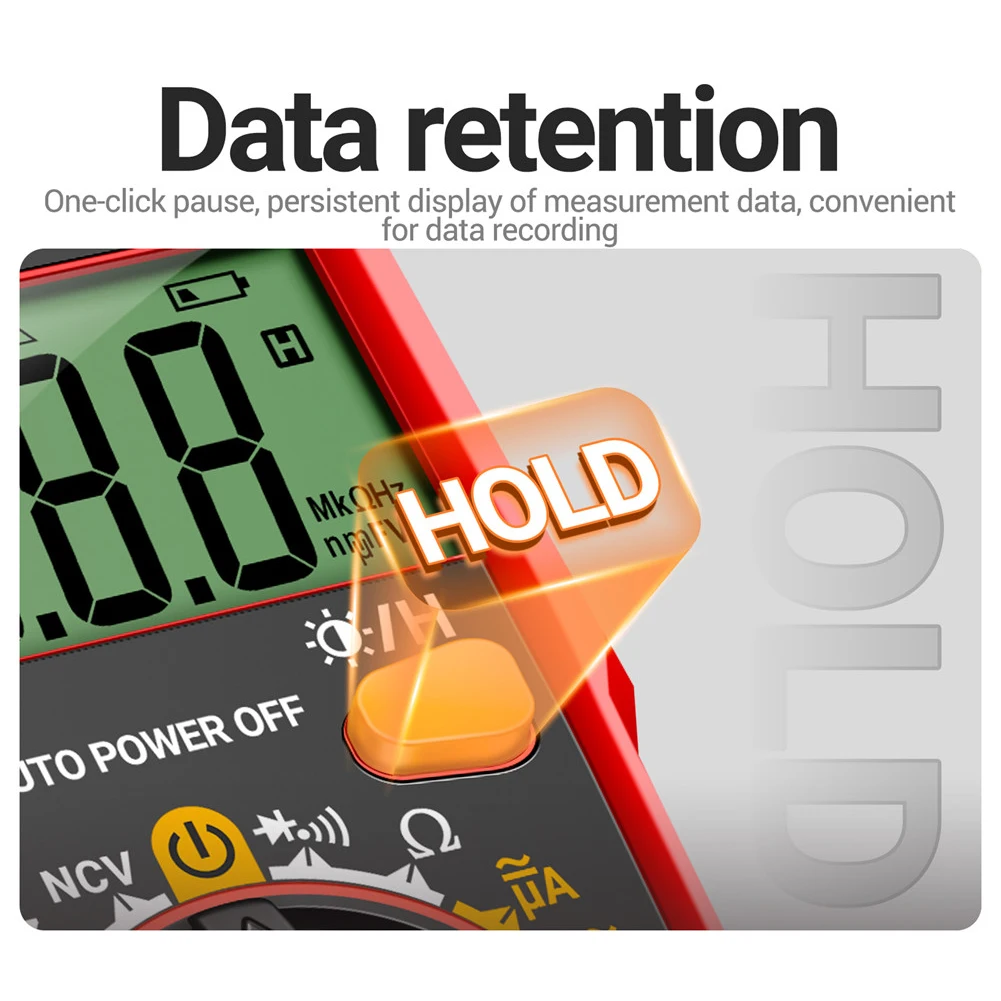 Multimetr cyfrowy 1999 zliczeń miernik napięcia i prądu NCV wolt amperomierz omomierz profesjonalny wielofunkcyjny tester miernik elektryka
