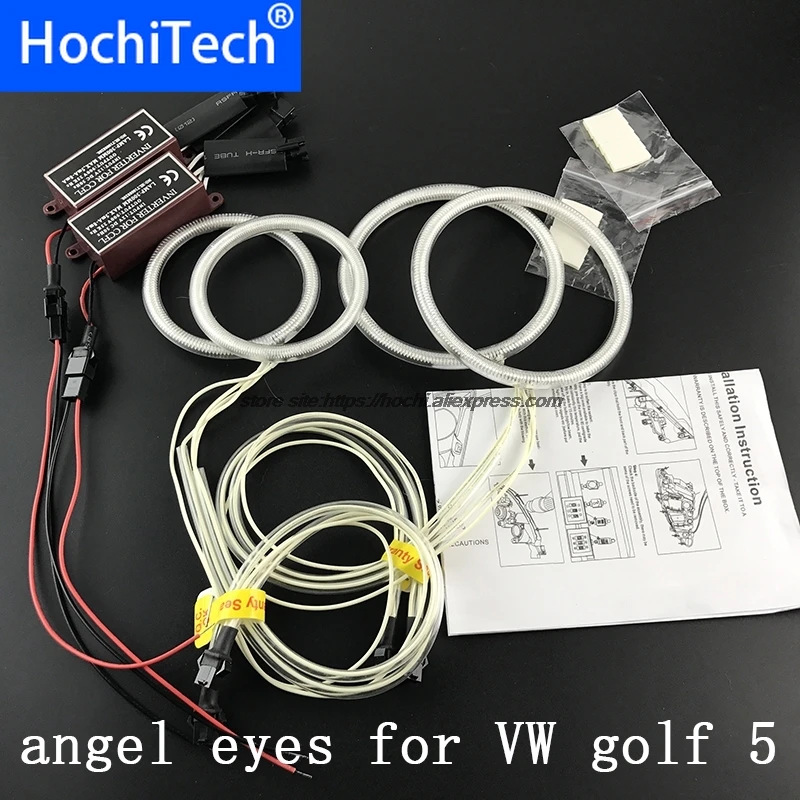 

HochiTech for VW Volkswagen Golf 5 MK5 2003-2009 Excellent Angel Eyes Kit Ultra Bright Headlight Illumination CCFL Angel Eyes