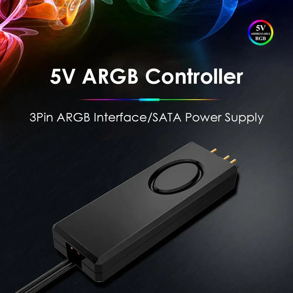 

5V Gorgeous ARGB Controllers SATA Pins Power Supply Desktop Strong Toughness Electric Portable RGB Remote Control