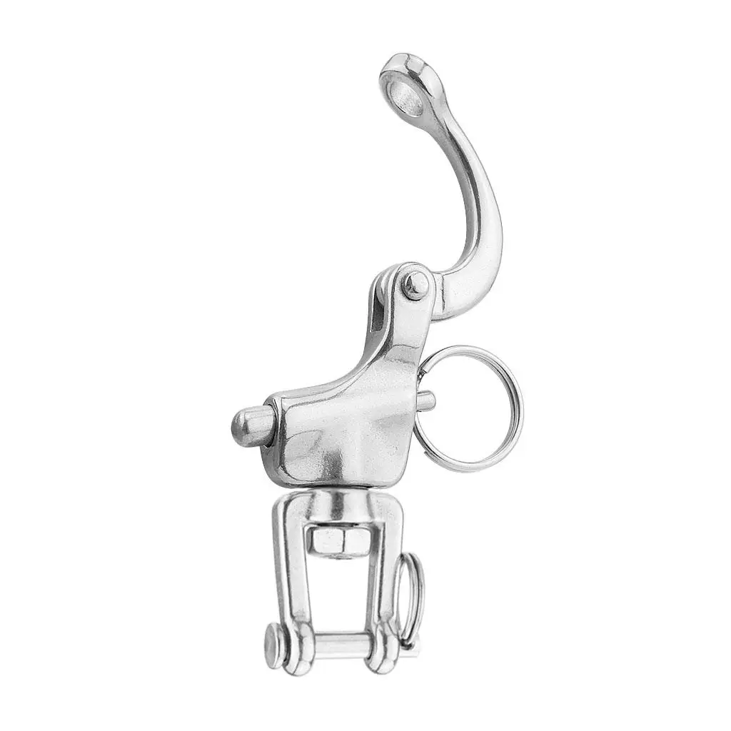 Swivel Eye Snap Shackle Anchor Rigging 316 Stainless Steel Quick Release Eye Bail for Marine/Boat/Sailing/Yacht