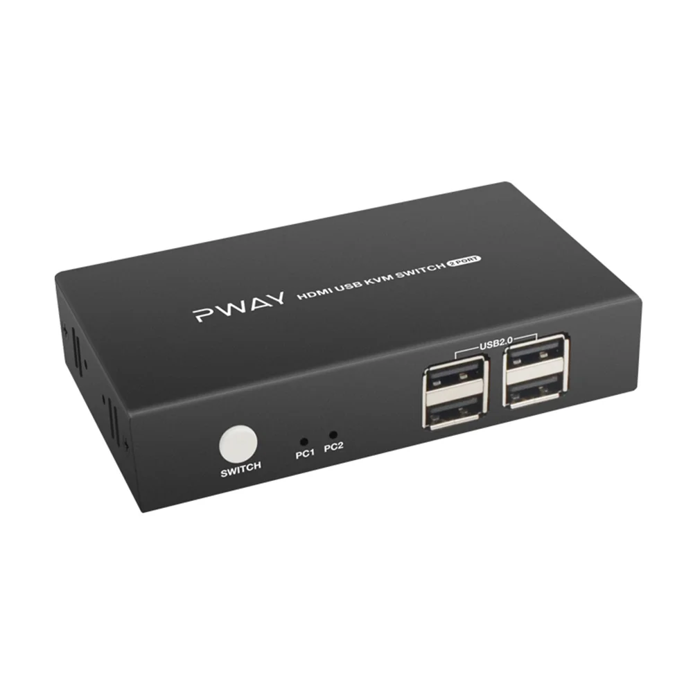 Przełącznik USB KVM Rozdzielacz HDMI Obsługa 4K 2 wejścia 1 wyjście z klawiaturą i myszą USB Przełącznik do PC Macbook Laptop 비디오 캡처