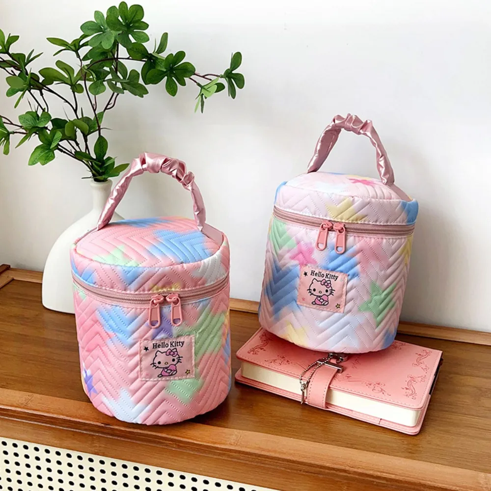 Hello Kitty organizador de maquillaje, neceser femenino, estuche de maquillaje, bolsa de almacenamiento, caja de lujo para mujer, bolsa de cosméticos, almacenamiento para viaje con cremallera