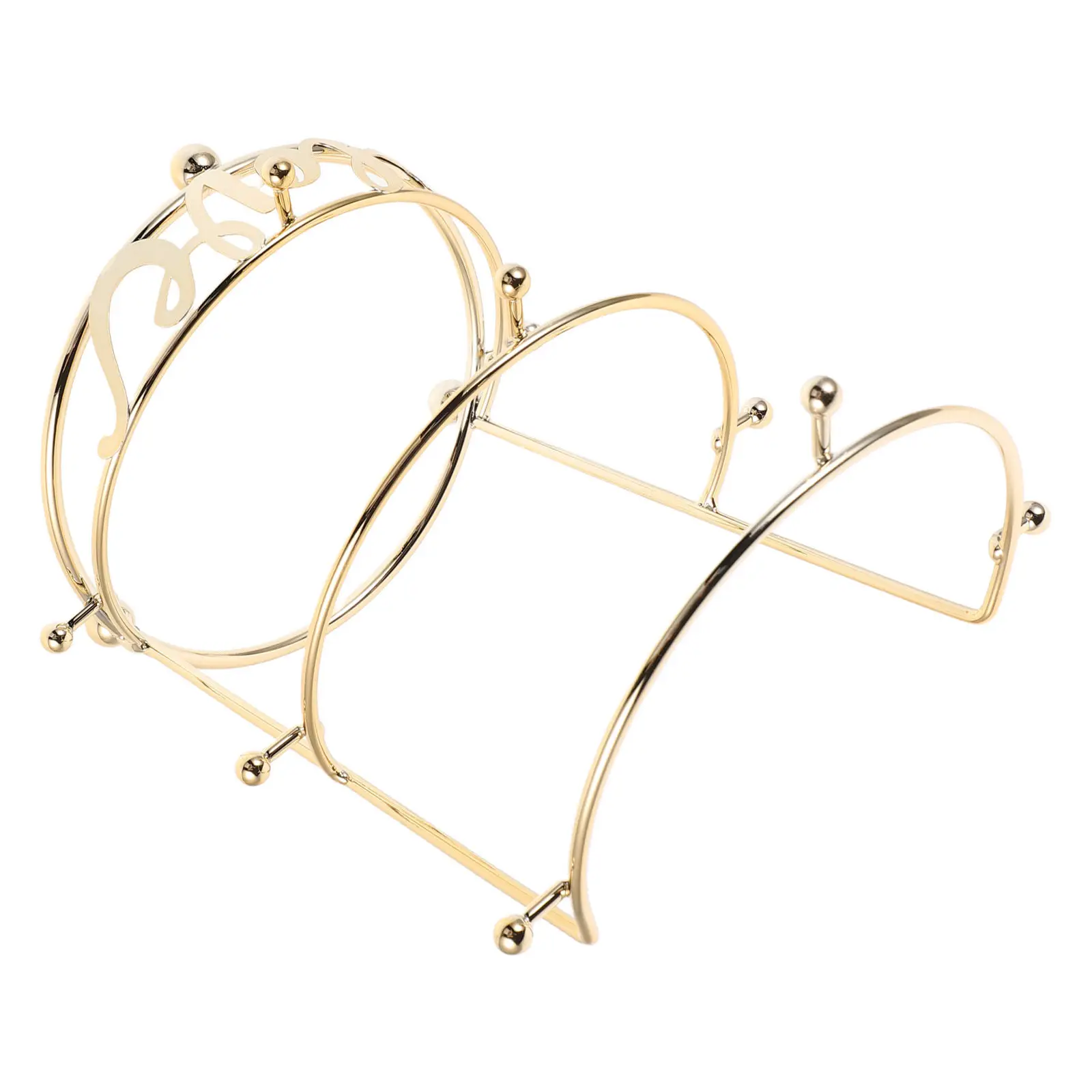 

2-Tier Metal Crown Display Stand for Bridal Headdress Tiara Headband Organizer Hair Accessories Jewelry Rack Wedding Backstage