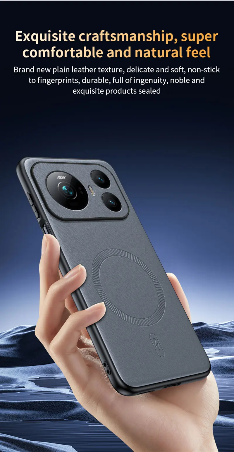 Hülle für Honor Magic 9, magnetische Leder-Schutzhülle, Anti-Fingerabdruck, rutschfest, PC+TPU – Detail 14