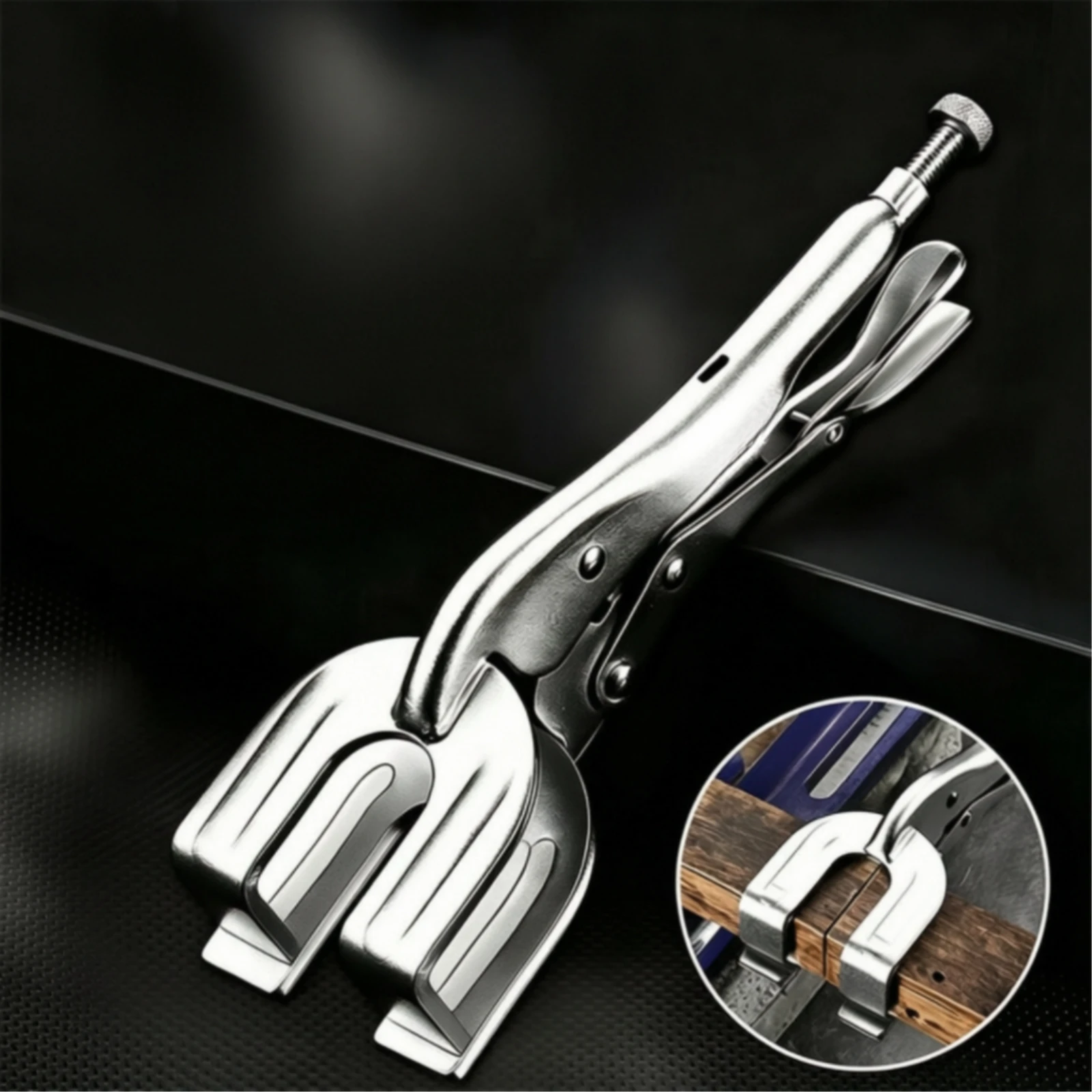 U-Shaped Joining Locking Plier High Carbon Steel Locking Plier with-Shaped Gripping Surfaces Fabrication Clamp One-Hand