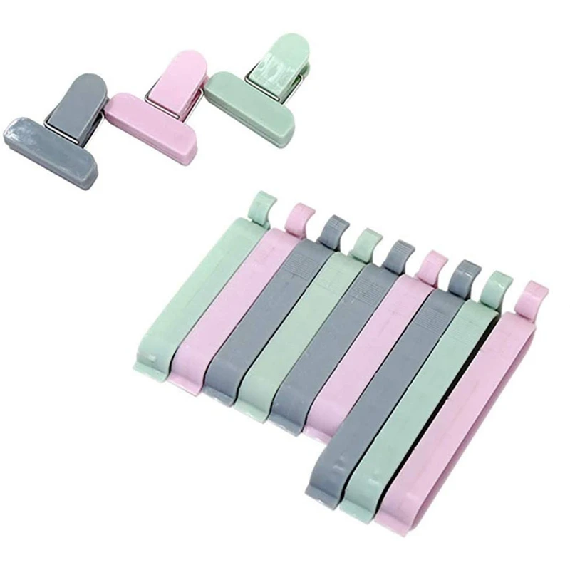 New 12 Pcs Sealing Chips Food Bag Storage Clips Colorful For Snack And Tea Bags Sandwich Kitchen Clips Potato Chips Sturdy