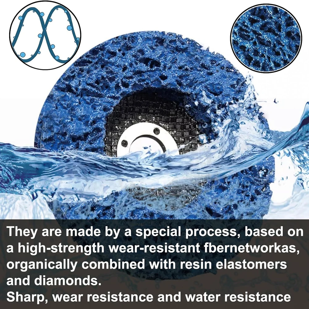 3pcs 100/115/125mm Coral Disc Poly Strip Disc Abrasive Wheel  Polishing Strip Disc Paint Rust Remover Clean For Angle Grinder