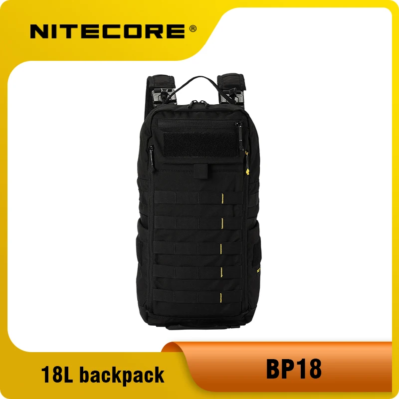 NITECORE BP18 18L Fishbone Carrying System,Wearproof daily Backpack tactical Bag Nylon Military Backpacks Camping Backpacks