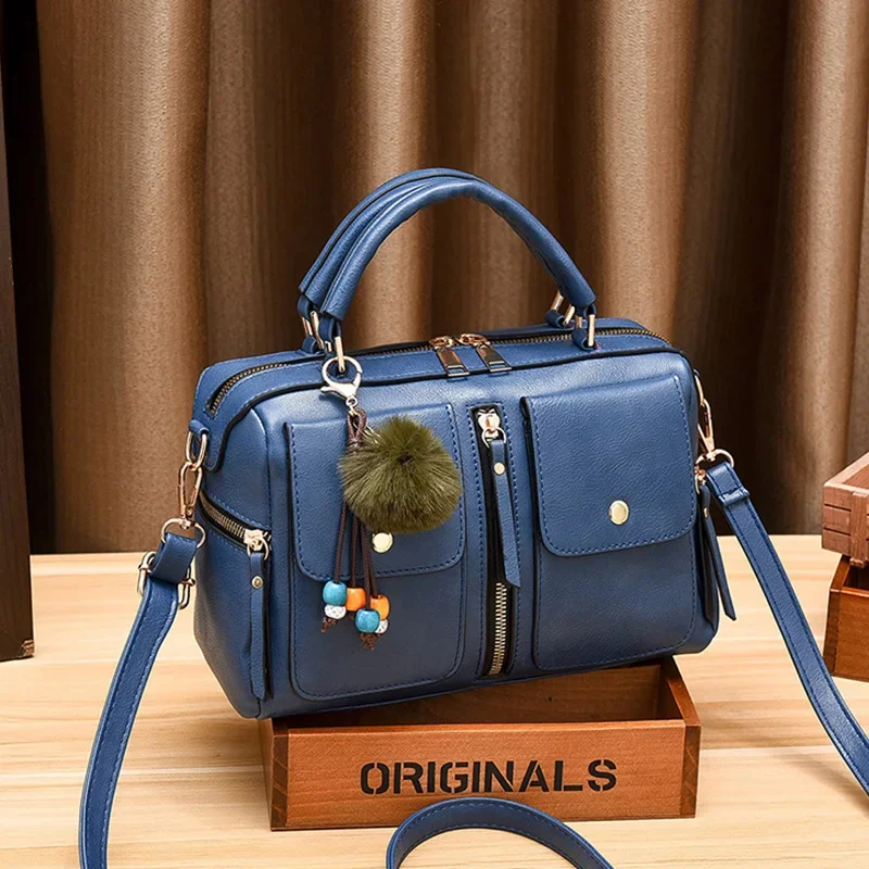 Fashion Pu Leather Crossbody Bags for Women 2025 Casual Female Multi Pocket Messenger Bags Retro Handbags Ladies Shoulder Bags