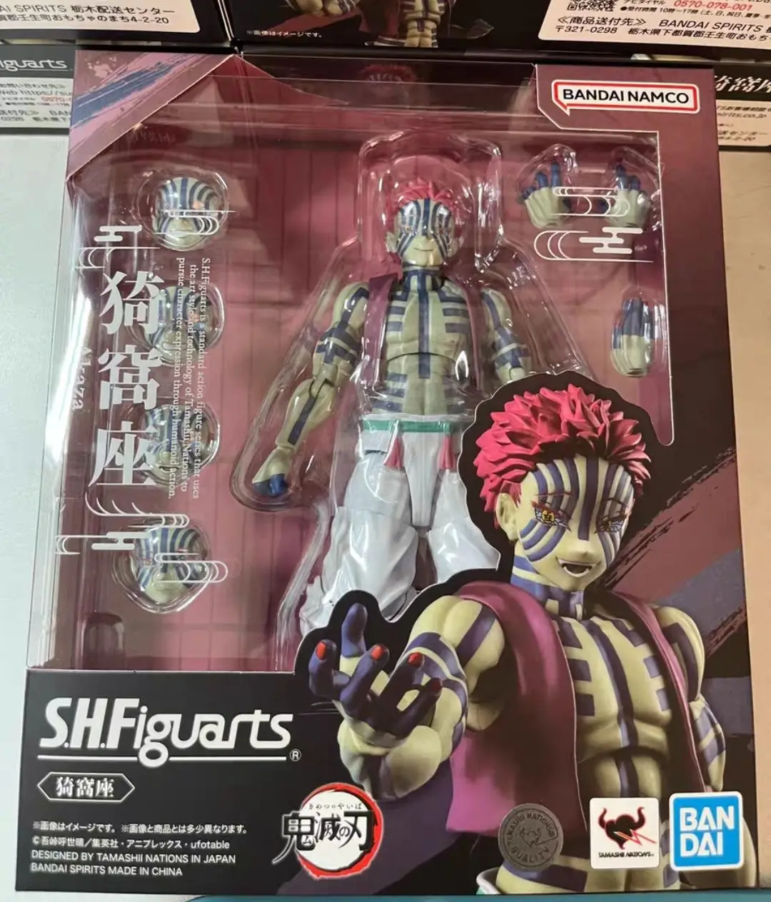 الأسهم الأصلية الأصلية بانداي S.H.Figuarts Shf شيطان القاتل Akaza عمل الشكل أنيمي لعبة مجسمة هدية