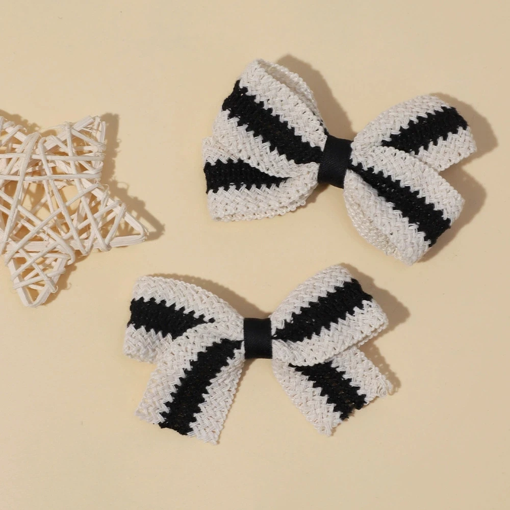 

Заколки для волос для девочек, шерстяные вязанные крючком банты, боковой зажим, милые детские аксессуары для волос, держатель для волос ручной работы, кавайные заколки для волос