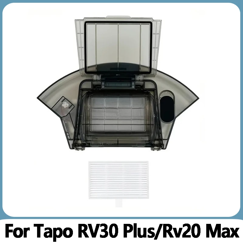 2-in-1 Water Tank Dust Box For TP-Link Tapo RV30 Plus/RV20 Max Robot Vacuum Cleaner Replacement Accessory Water Storage Tank Bin