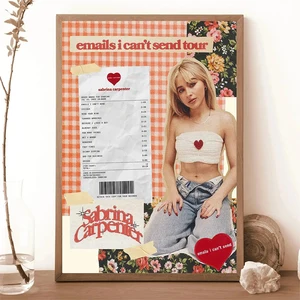 المغنية الشعبية الحديثة سابرينا كاربنتر بورتريه ملصق ، مطبوعات قماش موسيقى آلهة ، صور جدارية لغرفة المعيشة ، ديكور المنزل أفضل 10 سيارات مبيعا من سابرينا كاربنتر - رقم 6